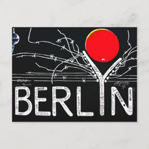 East Side Gallery, Berlin Wall, Barbed Wire/Red Su Briefkaart