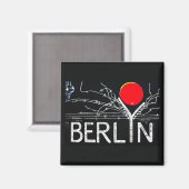 East Side Gallery, Berlin Wall, Barbed Wire/Red Su Magneet (Voorkant / Achterkant)
