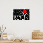 East Side Gallery, Berlin Wall, Barbed Wire/Red Su Poster (Keuken)