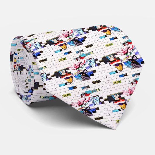 East Side Gallery, Berlin Wall, Brick Art(1) Stropdas (Opgerold)