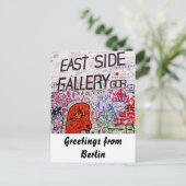 East Side Gallery, Berlin Wall, Graffiti Briefkaart (Staand voorkant)