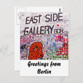 East Side Gallery, Berlin Wall, Graffiti Briefkaart (Voorkant / Achterkant)