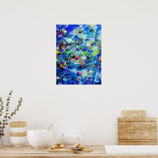 East Side Gallery, Berlin Wall, Hands (1) Poster (Keuken)