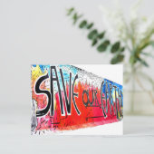 East Side Gallery, Berlin Wall, Save Our Earth (2) Briefkaart (Staand voorkant)