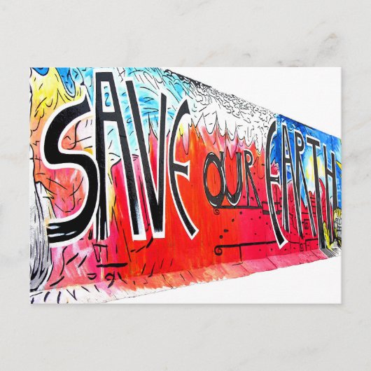 East Side Gallery, Berlin Wall, Save Our Earth (2) Briefkaart (Voorkant)