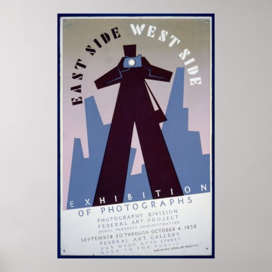 East Side West Side Exhibition of Fotografen WPA Poster (Voorkant)