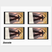 East Side ~ West Side Rechthoekige Sticker (Vel)