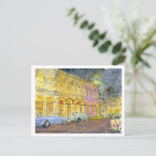 East Six St. bij Trinity St., Austin, Texas Briefkaart (Staand voorkant)