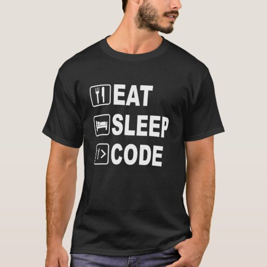 East Sleep Code Funding voor software engineers &  T-shirt (Voorkant)