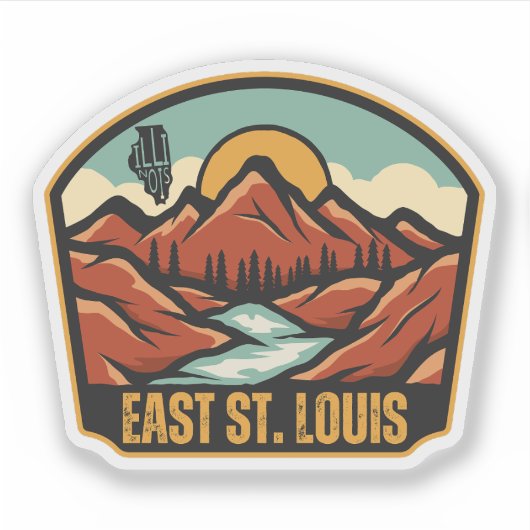 East St. Louis, Illinois Sticker (Voorkant)