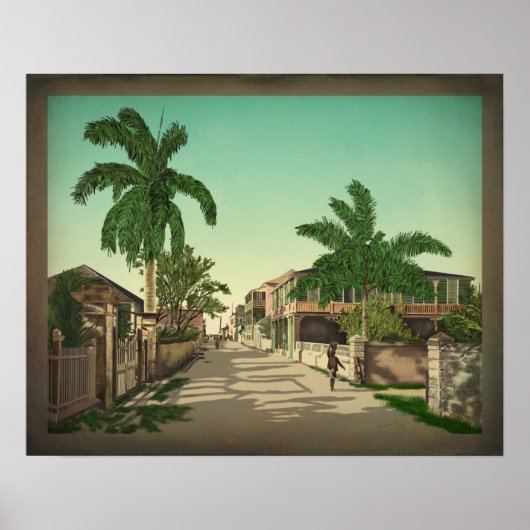 East Street in Nassau Poster (Voorkant)