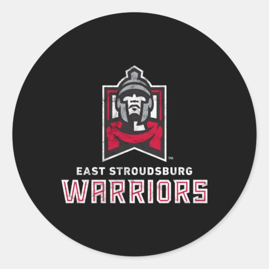 East Stroudsburg ESU Warriors Large Ronde Sticker (Voorkant)