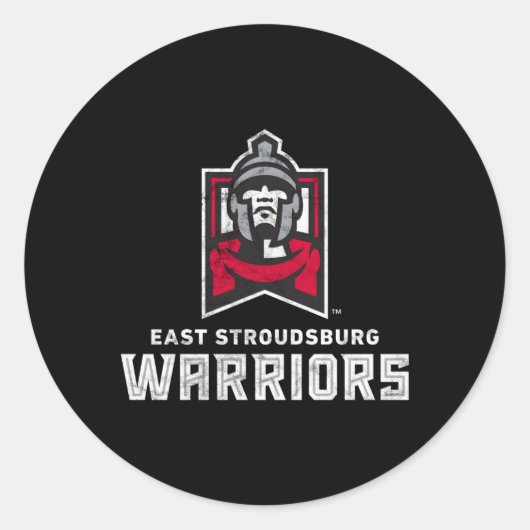 East Stroudsburg ESU Warriors Large Ronde Sticker (Voorkant)