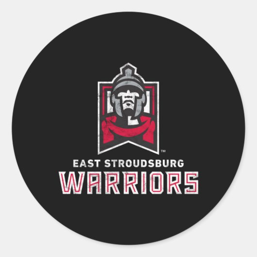 East Stroudsburg ESU Warriors Large Ronde Sticker (Voorkant)