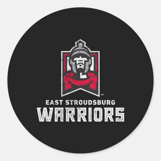 East Stroudsburg ESU Warriors Large Ronde Sticker (Voorkant)
