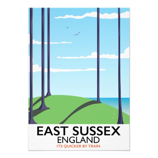 East Sussex, England train poster (Voorkant)