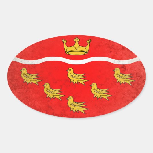 East Sussex Ovale Sticker (Voorkant)