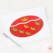 East Sussex Ovale Sticker (Envelop)