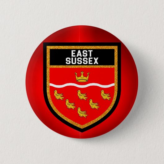 East Sussex-vlag Ronde Button 5,7 Cm (Voorkant)