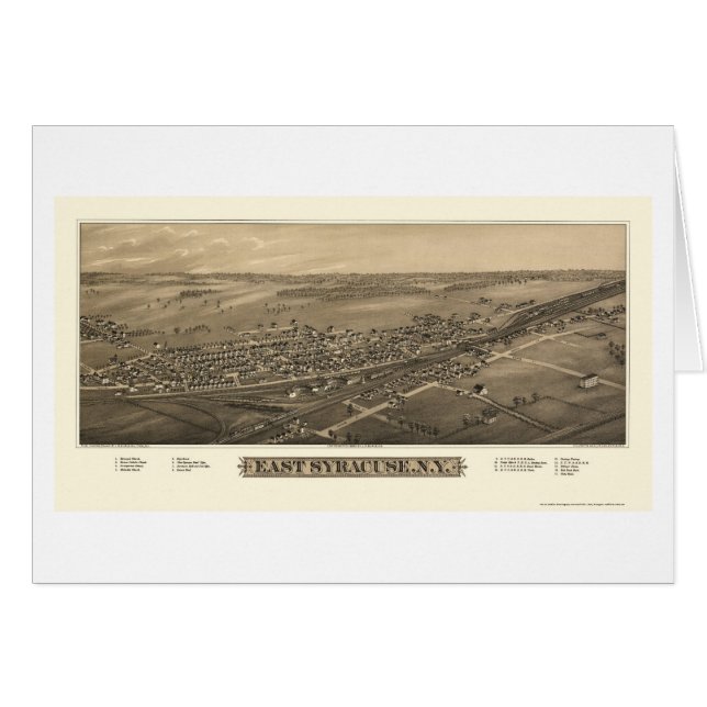 East Syracuse, NY Panoramic Map - 1885 (Voorkant Horizontaal)
