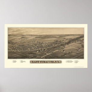 East Syracuse, NY Panoramic Map - 1885 Poster