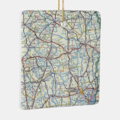 East Texas Christmas Ornament With Vintage Map (Rechts)