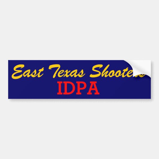 East Texas IDPA-bumpersticker Bumpersticker (Voorkant)