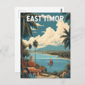 East Timor Illustration Travel Art Vintage Briefkaart (Voorkant / Achterkant)