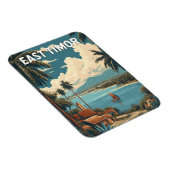 East Timor Illustration Travel Art Vintage Magneet (Rechterzijde)