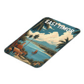 East Timor Illustration Travel Art Vintage Magneet (Linkerzijde)