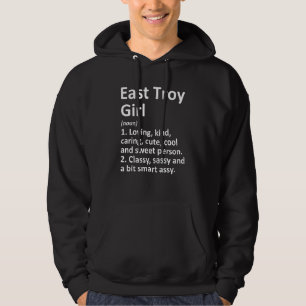 East Troy Meisje Wi Wisconsin Grappige Stad Home R Hoodie