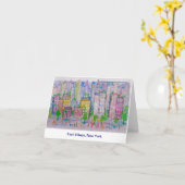 East Village, New York, Skyline, Straatbeeld Kaart (Gele Bloem)