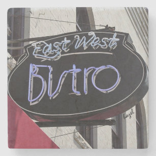 East West Bistro Athens Georgia Marmer Stone Coast Stenen Onderzetter