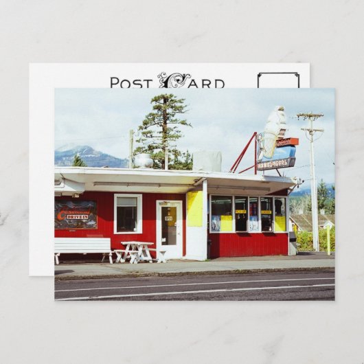 East Wind Drive-In, Cascade Locks, Oregon Briefkaa Briefkaart (Voorkant / Achterkant)