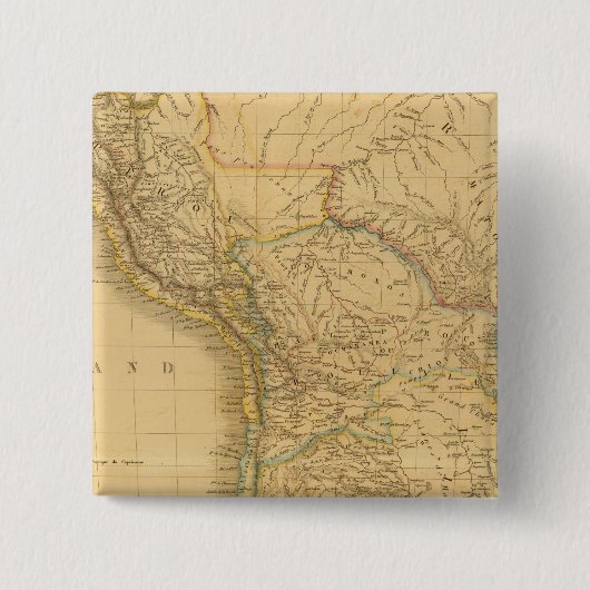 EaSt. Zuid-Amerika Vierkante Button 5,1 Cm (Voorkant)