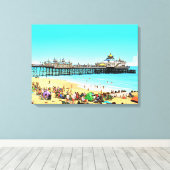 Eastbourne Pier view canvas print (Insitu (Houten vloer))