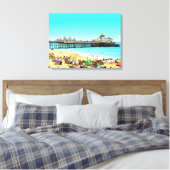 Eastbourne Pier view canvas print (Insitu (Slaapkamer))