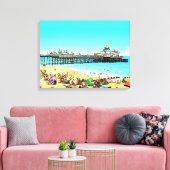 Eastbourne Pier view canvas print (Insitu (Woonkamer))