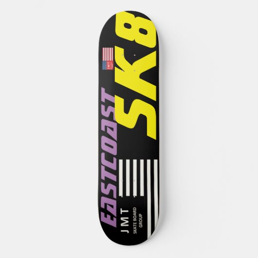 EASTCOAST  SK8  8 1/2" Skateboard Dekplaat (Voorkant)
