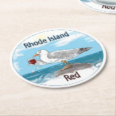 "EastCoasters" RI Rood papier onderzetter set (Gebogen)