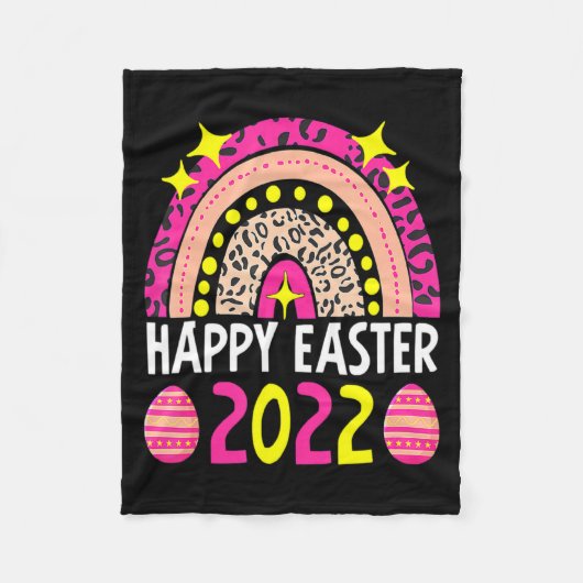 Easter 2022 rainbow cute happy easter 2022 women m fleece deken (Voorkant)