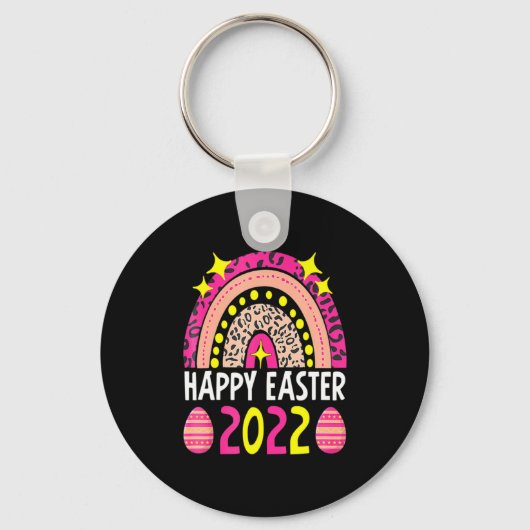 Easter 2022 rainbow cute happy easter 2022 women  sleutelhanger (Voorkant)