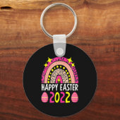 Easter 2022 rainbow cute happy easter 2022 women  sleutelhanger (Voorkant)