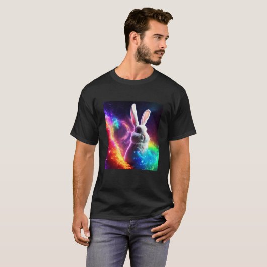 Easter 2023 Cosmic Adventure Bunny in Space  1 T-shirt (Voorkant volledig)