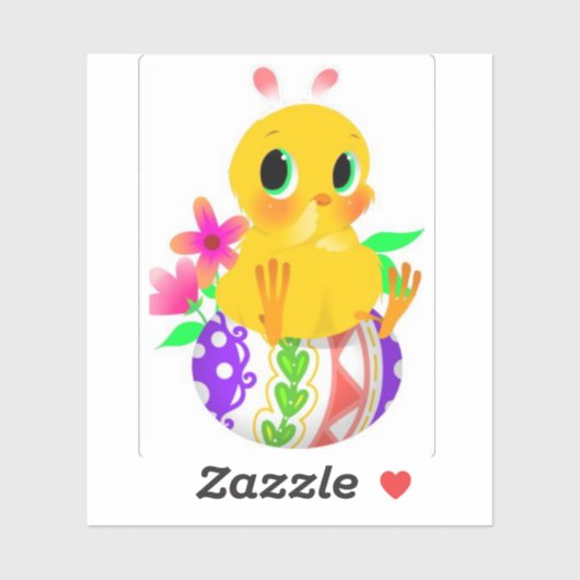 Easter, aangepaste afsnijding, vinylSticker Sticker (Vel)