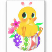 Easter, aangepaste afsnijding, vinylSticker Sticker (Voorkant)