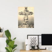 Easter and Palm Sunday Floral Cross Poster (Thuiskantoor)