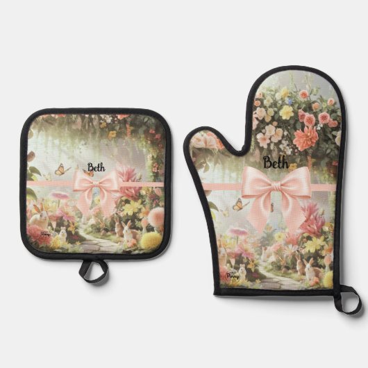 Easter Apron Ovenwant & Pannenlap Set (Voorkant)