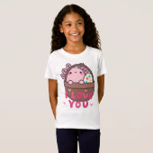Easter Axolotl in Basket – Cute Springtime Egg Hun T-shirt (Voorkant volledig)