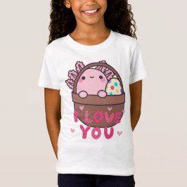 Easter Axolotl in Basket – Cute Springtime Egg Hun T-shirt